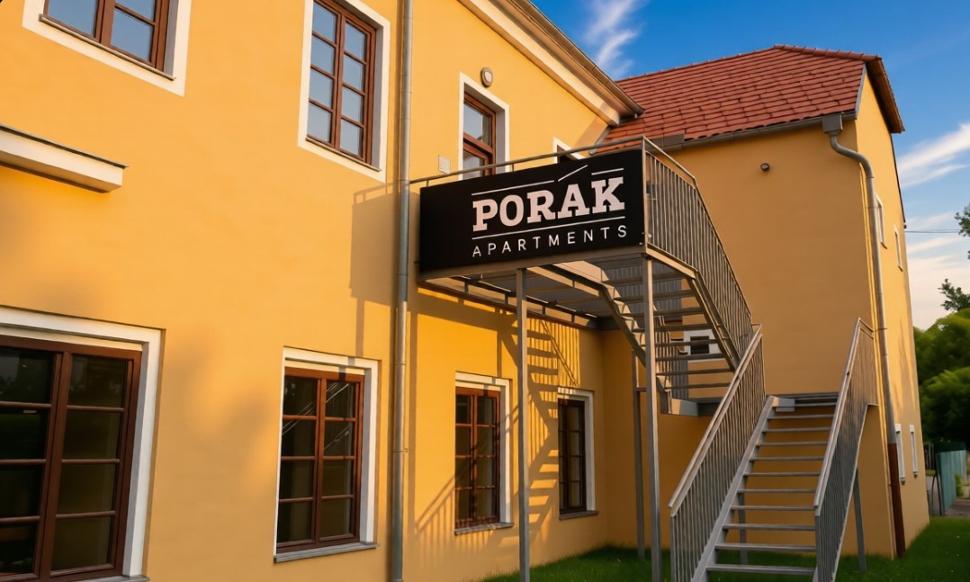 Comfortable apartment interior at Porák Apartments