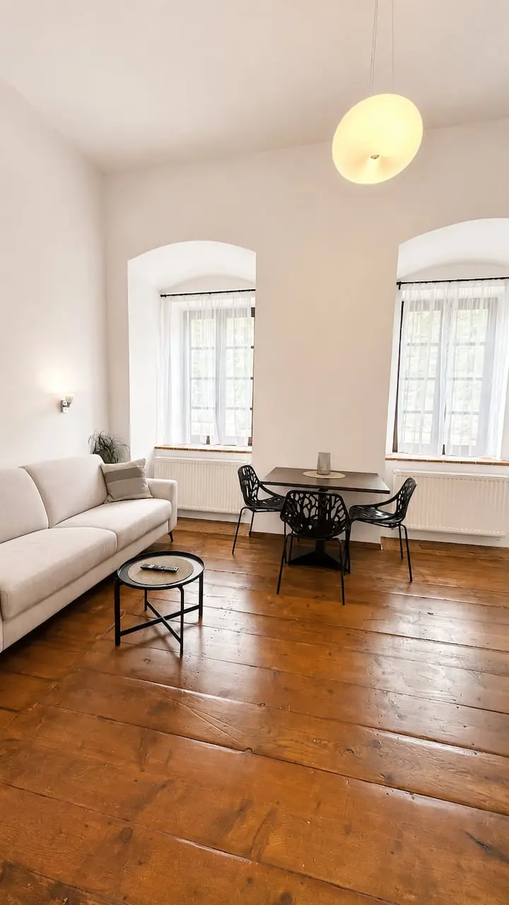 Apartment 3, living area with sofa
